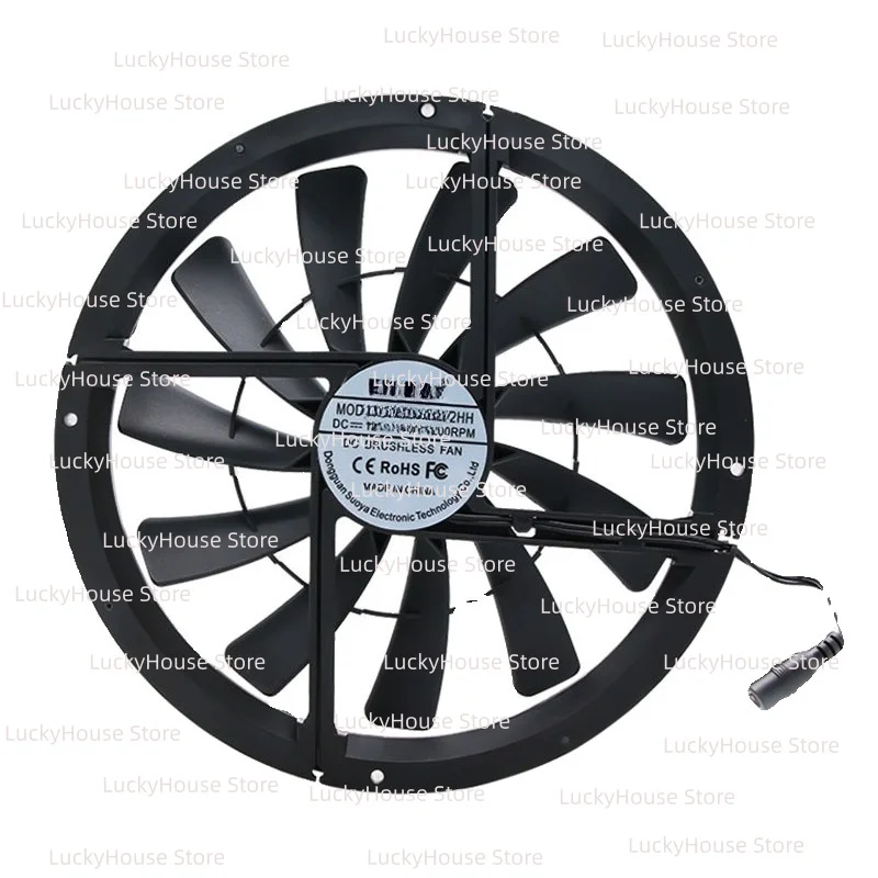 25030 25cm 12V High Airflow Quiet Ventilation Fan for Home RV Camping Cooling Exhaust - view 5