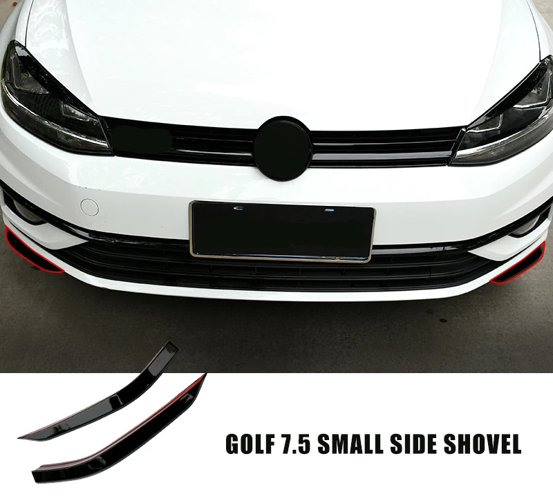 For Golf 7.5 MK 7.5 2018-2020 Car Front Bumper Lip Shovel Side Surround Spoiler