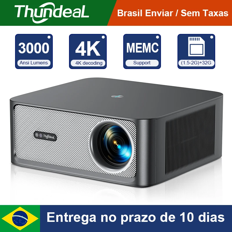ThundeaL TD98Pro Full HD 1080P Projetor portátil Android 4K WiFi TD98 Pro 2G 32G Projetor Smart Video Home Theater Feixe de jogos