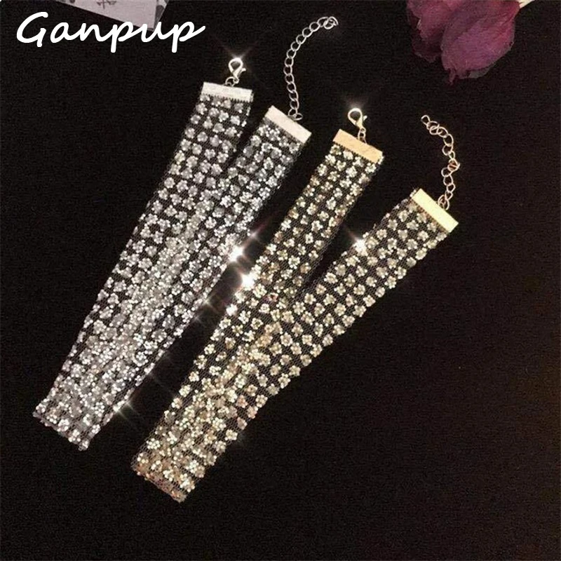 GANPUP Sweet Sparkling Zirconia Choker Necklace For Women Fashion New Short Necklace Clavicle Chain Jewelry Gift Party колье