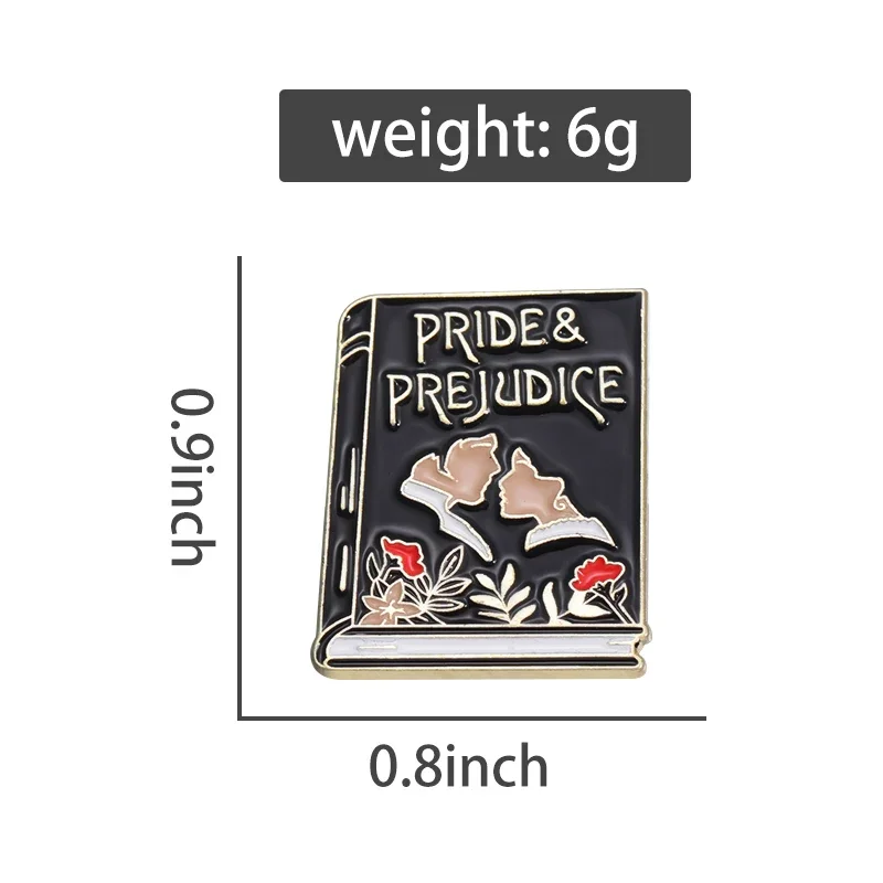 Pride & Prejudice Enamel Pins Romantic Love Story Film Plot Book Brooches Lapel Badge Creative Personlity Pin Wholesale Gift