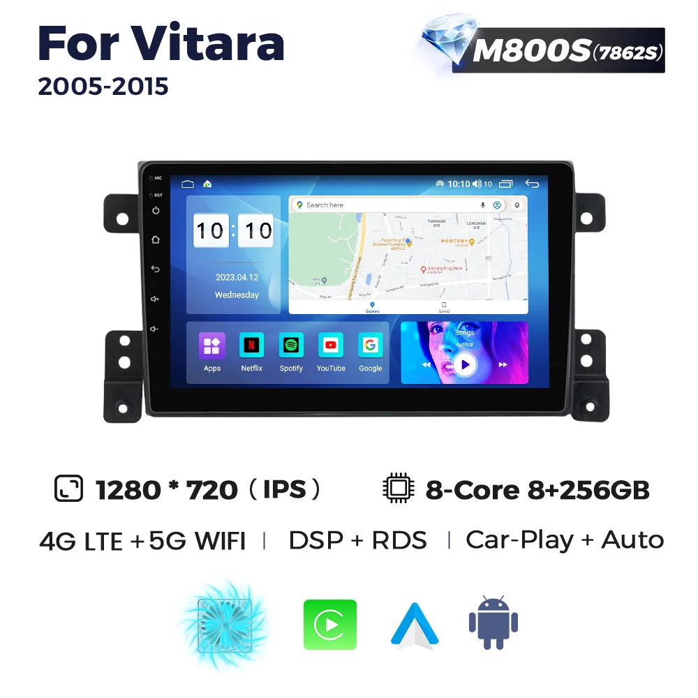 1280X720 7862 for SUZUKI GRAND VITARA 2007-2013 Car Radio