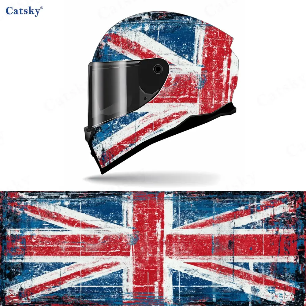 

Union Jack Full Helmet Set Stickers, Motorcycle Helmets, Racing Cars, Graphic Stickers, Vinyl Suit Helmets, Decorative Stickers,