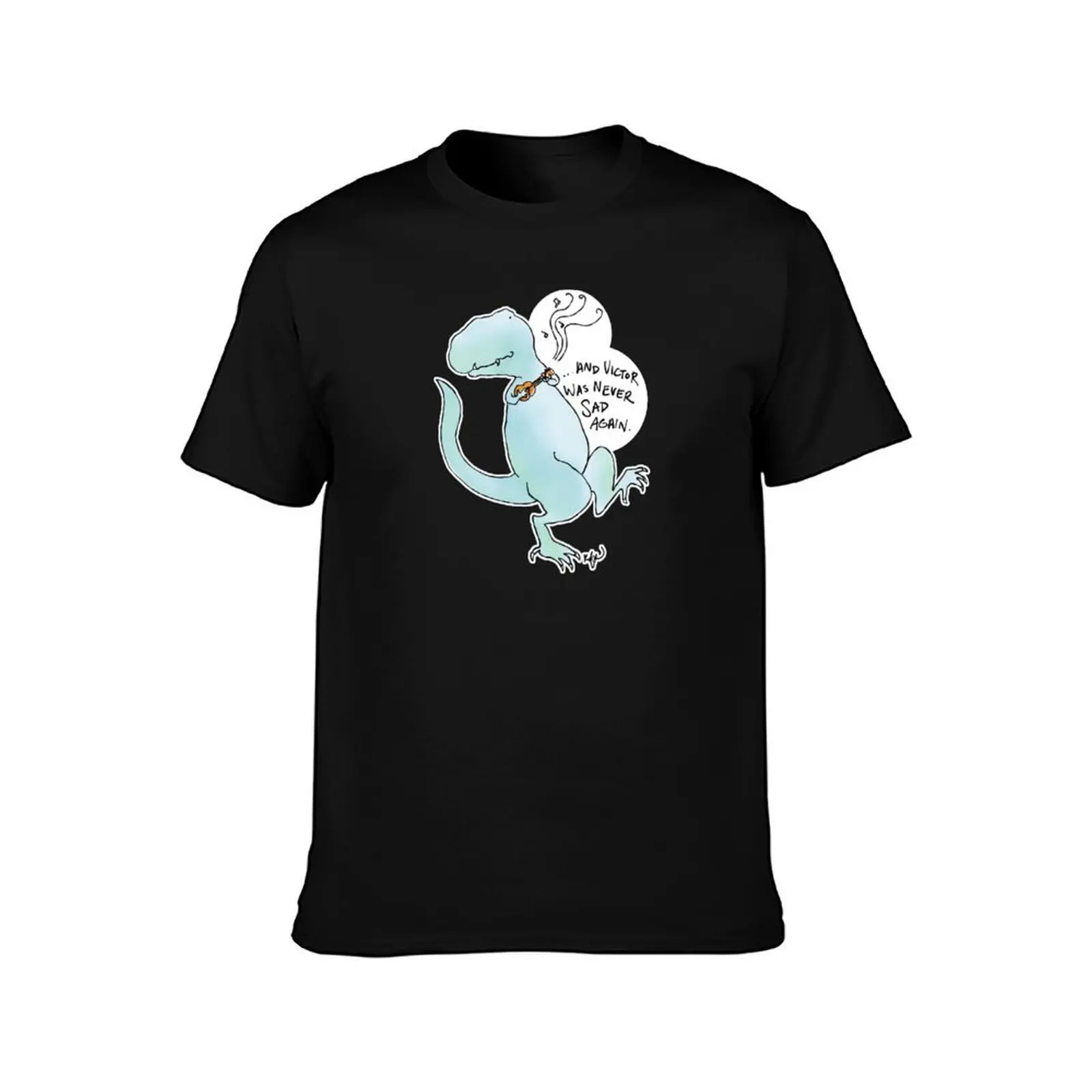 Victor and His Ukelele T-Shirt Soft Basic Cotton Short Sleeve Tee T-Shirt