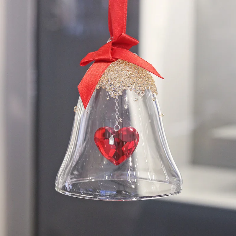 Crystal Wind Bell Jewelry Star Pendant Interior Rhinestone Bling Car Hanging Ornament Christmas Bell Decor Home Party Decor