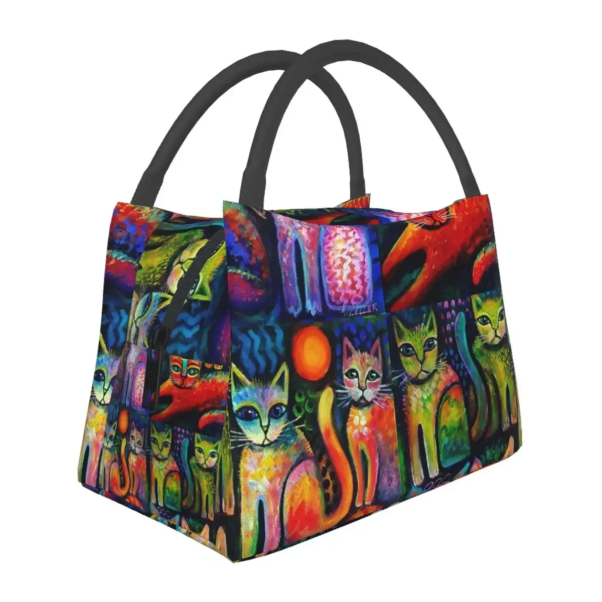

Cute Kittens Lunch Bags Insulated Bento Box Portable Lunch Tote Picnic Bags Cooler Thermal Bag for Woman Kids School
