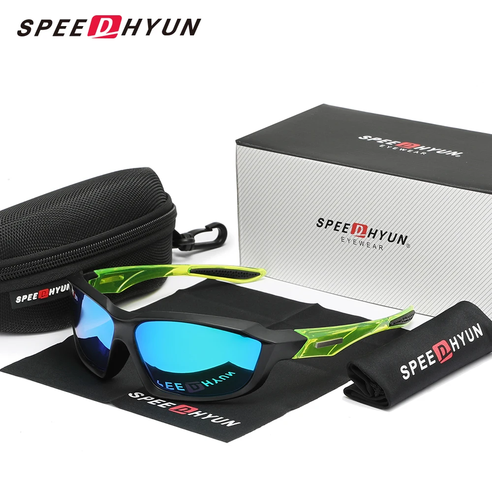 

SPEEDHYUN Polarized UV400 Sunglasses Men Cycling Luxury Designer Anti-Glare Mirror Lens Driving Sun Glasses Goggles