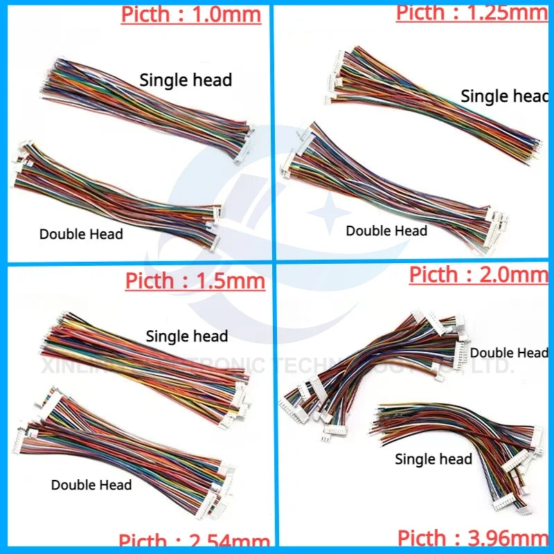 10Pcs/lot 2/3/4/5/6/7/8/10P/12 Pin Wire Connector 1.25/1.5/2.0/2.54mm JST/ZH/PH/XH Female Plug Connector With Wire view 4
