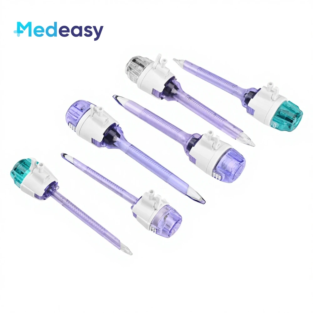 Laparoscopic Disposable Surgical Instrument Trocar With/Without Blades 5/11/12mm Optical Single Use Trocar