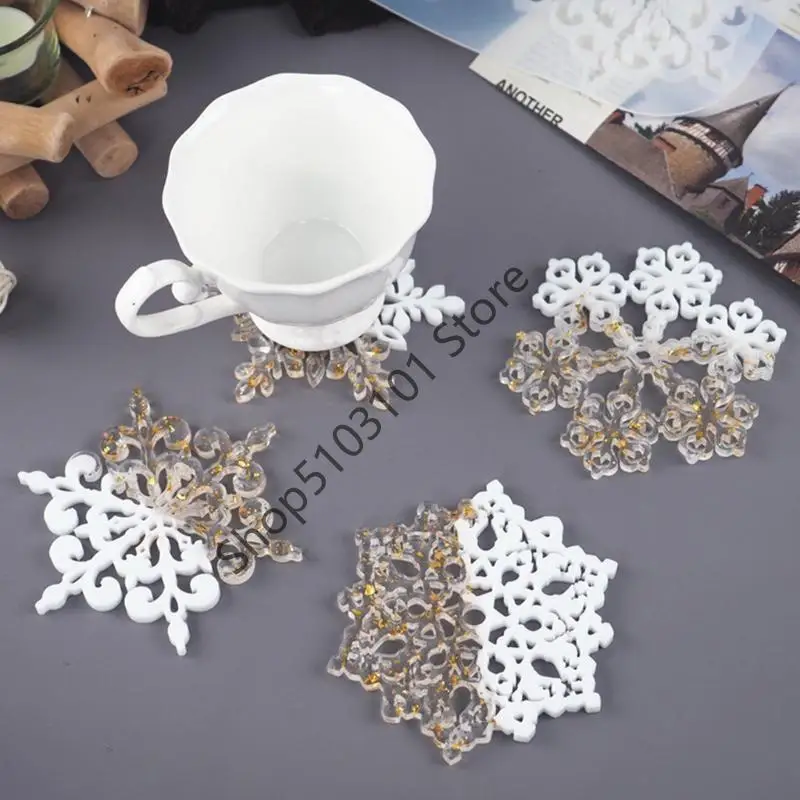 

X6HE Three-linked Snowflake Listing Pendant Silicone Mold Jewelry Epoxy Resin Casting Jewelry Tool Making Resin Diy Craft