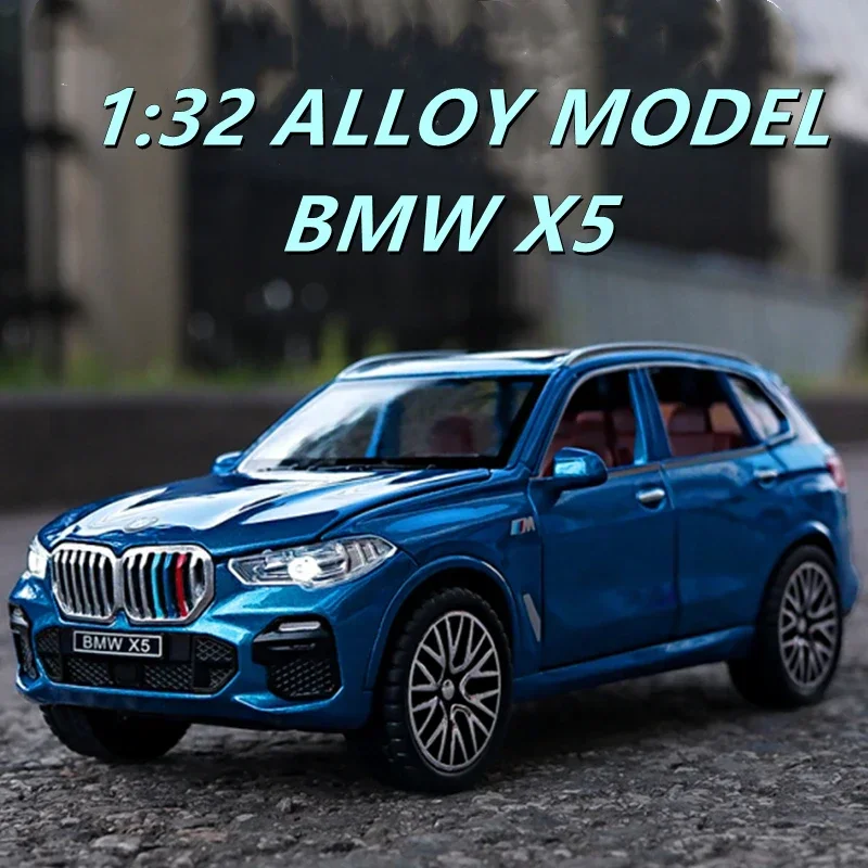 1:32 BMW X5 SUV Alloy Car Model Diecasts & Toy Vehicles Metal Toy Car Model Simulation Sound and Light Collection Gift