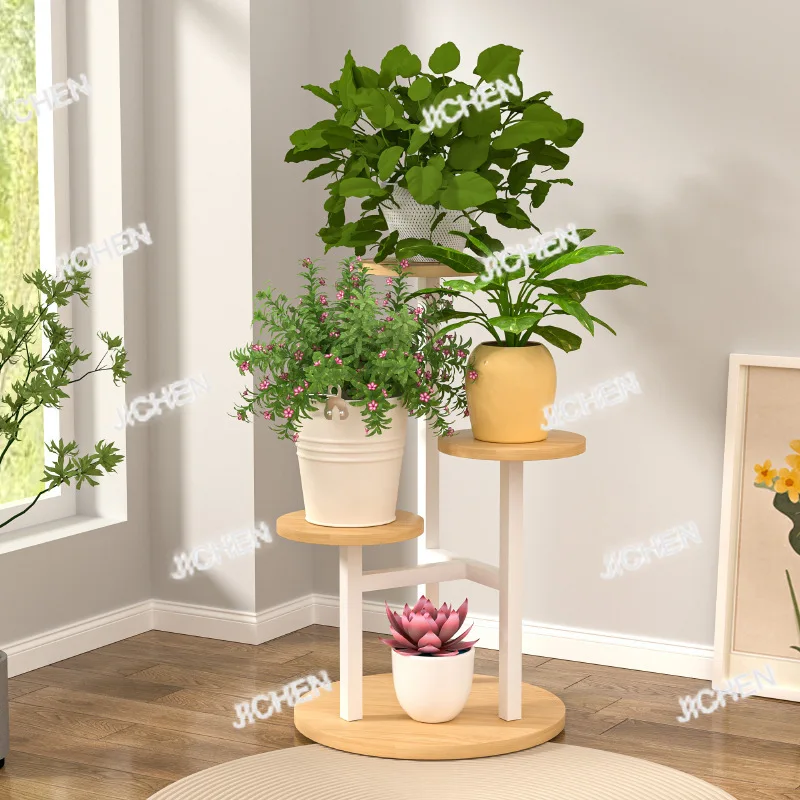 

XHX Flower Rack Indoor Living Room Flower Pot Rack Balcony Wrought Iron Flower Rack Floor-to-ceiling Multi-layer Shelf