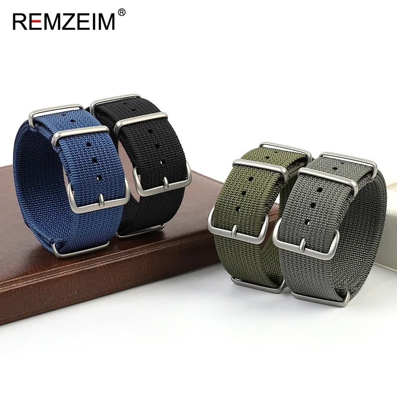 Hochwertiges Nylon-Uhrenarmband, braun, grün, schwarz, Band, Militär, lässig, Armband, Armee, Sport, Armband, Ersatzgürtel – Detail 7