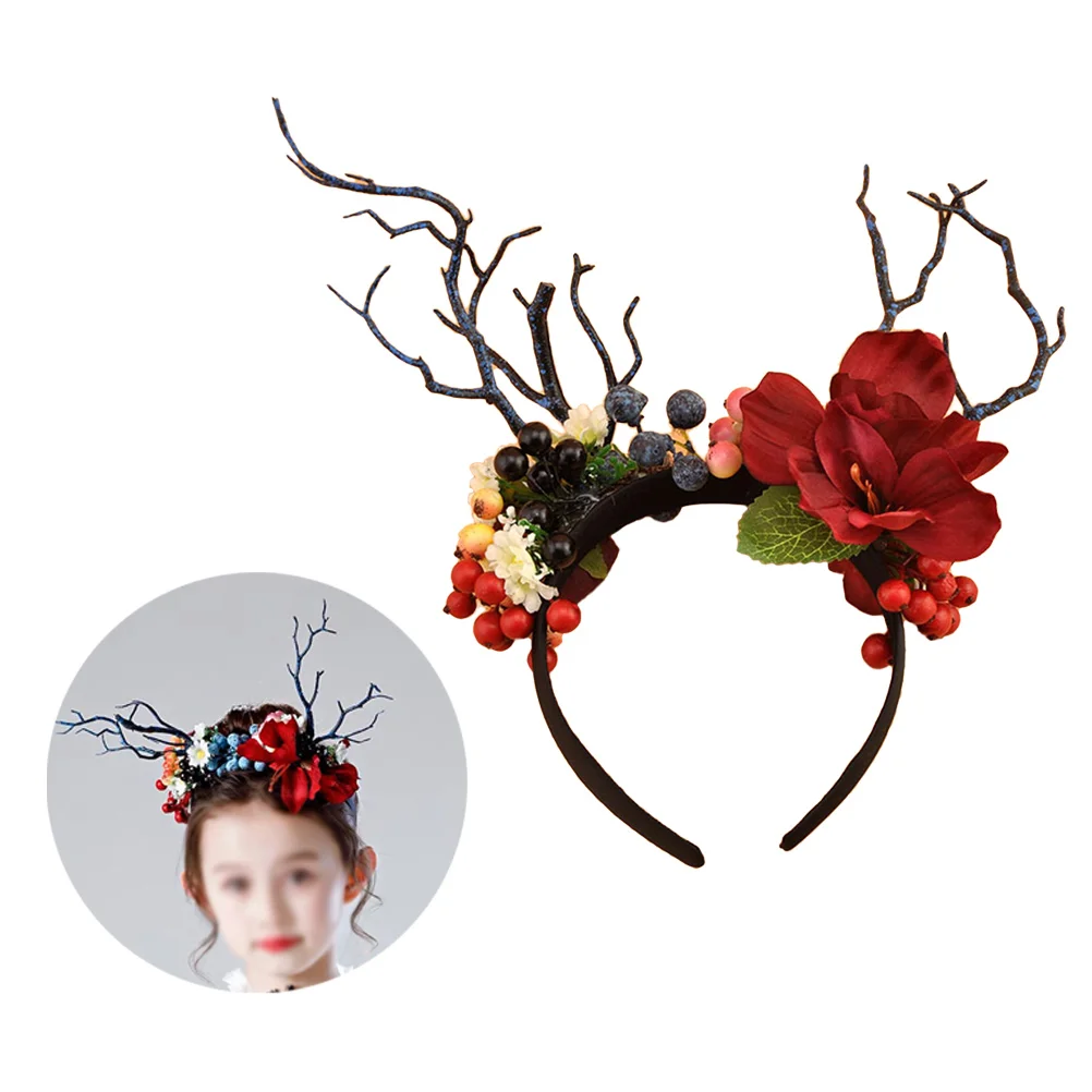 

Christmas Costumes for Kids Party Headband Clothing Headdress Flower Halloween Hair Hoops Bride