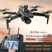 AE86 PROMax professional drone with 8K HD camera, 3-axis gimbal, aerial photography, obstacle avoidance, FPV, GPS, RC quadcopter