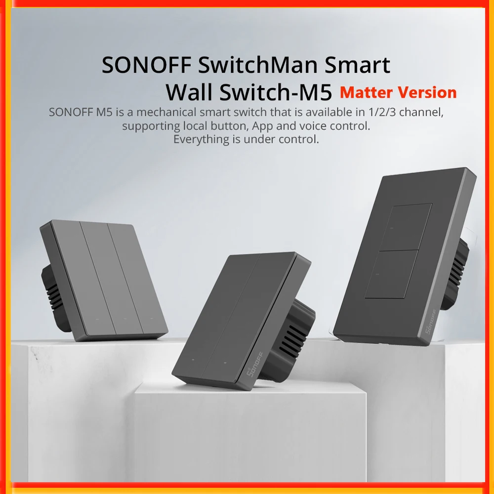 

SONOFF M5 86 120 1C 2C 3C Matter Wifi Smart Wall Button Switch Intelligent Switch R5 Scene Controller Ewelink Work with Alexa
