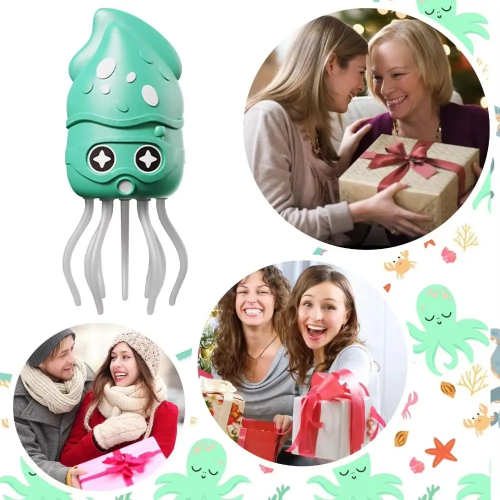 플라스틱 전기 춤추는 문어 장난감, 조명과 함께 움직이는 인터랙티브 문어 장난감, 이동 가능한 수집품