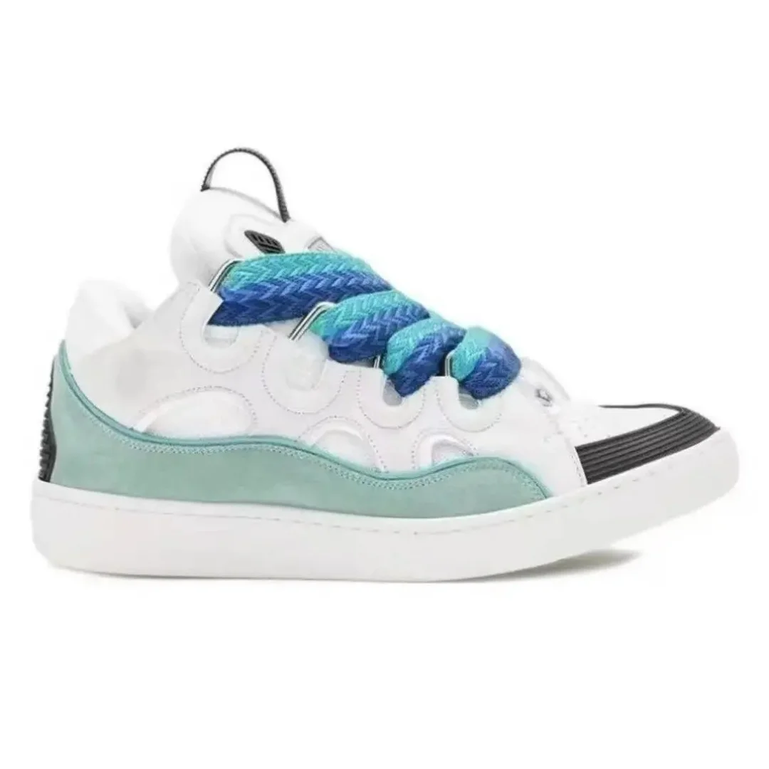 Zapatos Deportivos Casuales LANVIN SPORT para Hombre/Mujer, Diseño Colorblock con Cordones, Punta Redonda, Colores para Parejas, Zapatos de Skateboard, Nueva Moda 2026