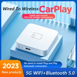 5G Bluetooth Wired To Wireless Carplay For Apple Android Nissan Camry Mercedes Toyota Mazda Citroen Audi Land Rover Volkswagen