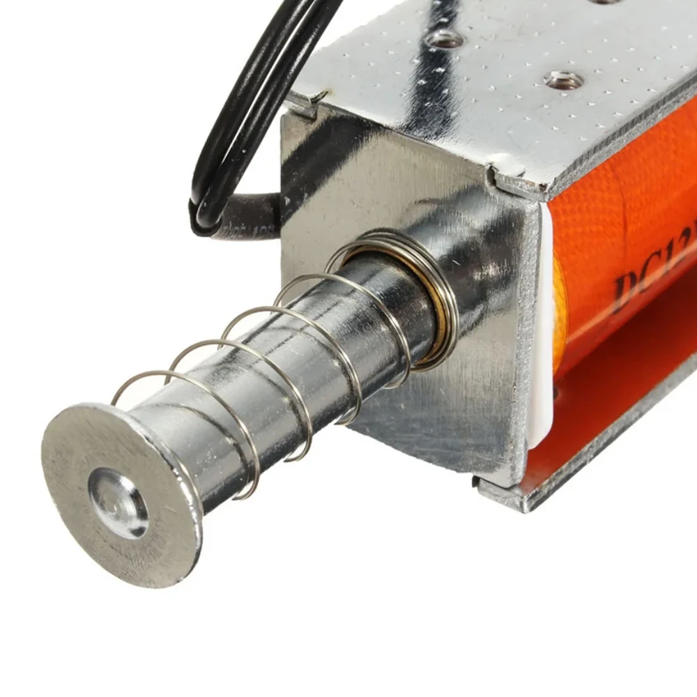 DC 12V Push Pull Type Linear Solenoid Switch Open Frame Electromagnet Keepping Force Travel 35mm Solenoid Mini Electric Motor