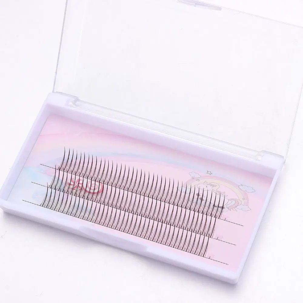 Black Brown A Shape Premade Eyelashes Makeup Individual Lashes Cluster Spikes Lash Wispy Fluffy False Eyelashes