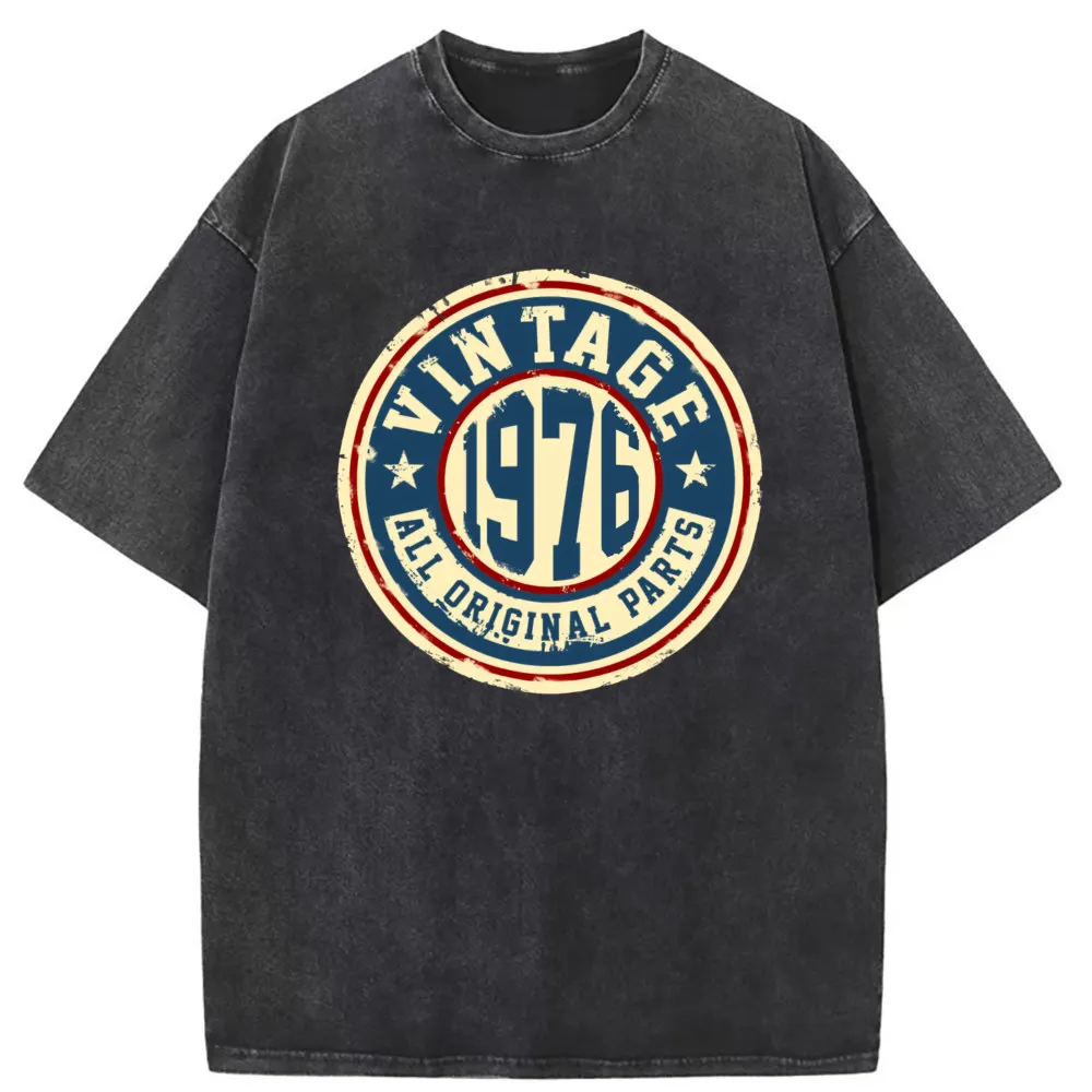 

Vintage 1976 All Original Parts Retro Printed T-shirts Man Summer/Autumn Long Sleeve Tee Shirts Men Washed Cotton Sweatshirts