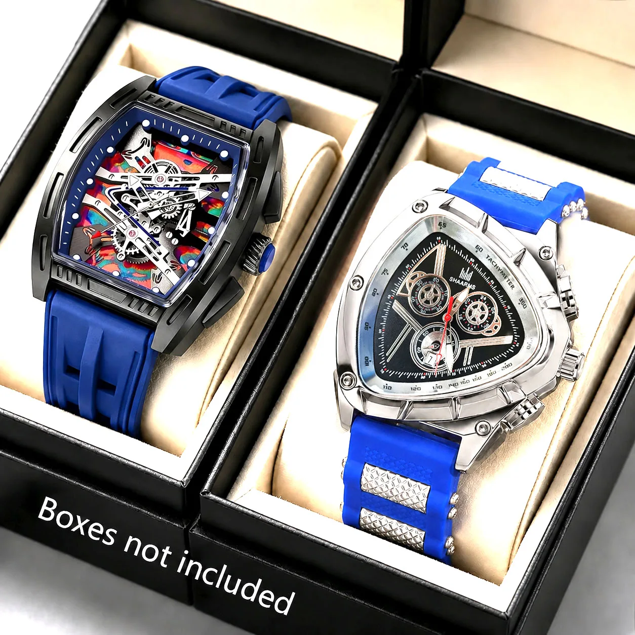 2Pc New Style Men's Fashion Quartz Watch, Suitable for Daily Sports and Outdoor Activities, Watch, Souvenir, Gift, Valentine's Day, Graduation Ceremony, Wedding Anniversary, Perfect Gift for a Friend