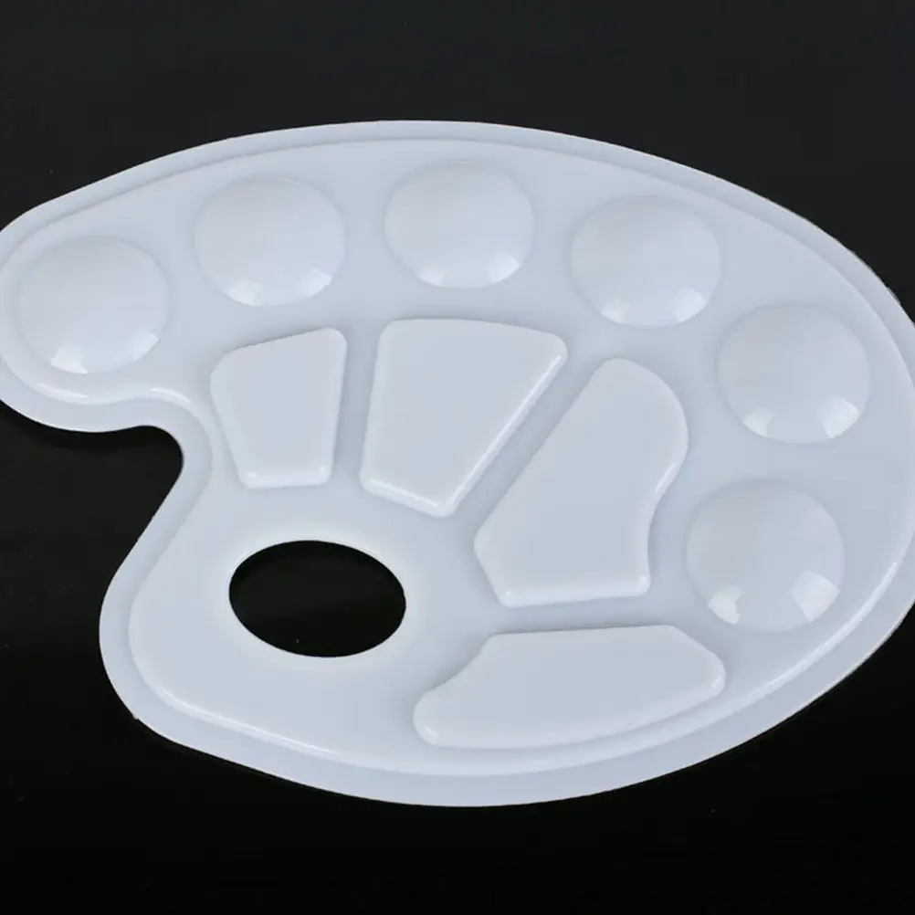 10Pcs Plastic Paint Palettes 10 Compartments Easy Wash Watercolor Tray Color Mixer Art Painting Supplies for Students and