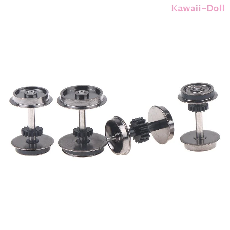 2Pcs HO Scale 1:87 Wheels Upgrade DC Wheel Set Model Trains Railroad HO Gauge Wheels For Model Trains DIY Accessory