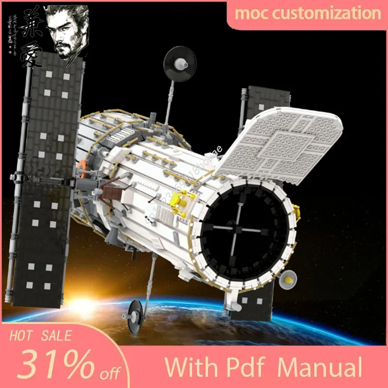 5027pcs MocSpace Series Hubble Space Telescope 1:25 Scale Blocks Assembly Bricks DIY for Kids Holiday Gif toys