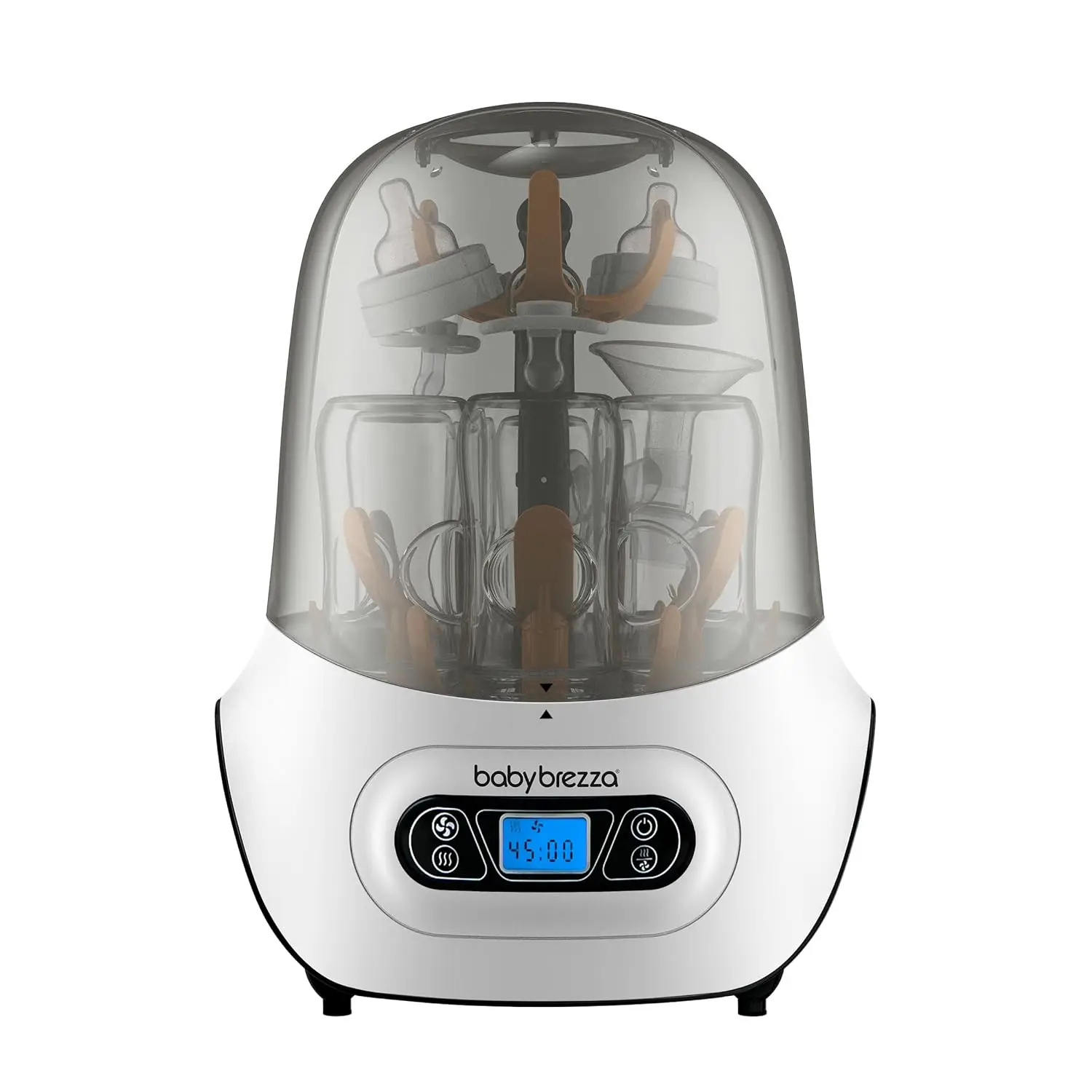 เครื่องนึ่งขวดนมและเครื่องอบแห้งไฟฟ้า - ฆ่าเชื้อด้วยไอน้ำสำหรับจุกนมหลอก แก้ว และขวดพลาสติกในเวลา 8 นาที