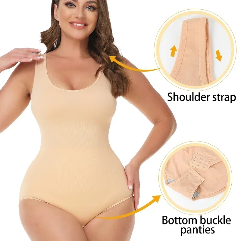 Women Shapewear Waist Trainer Bodysuits Tummy Control Full Body Shaper Tank Tops Jumpsuits