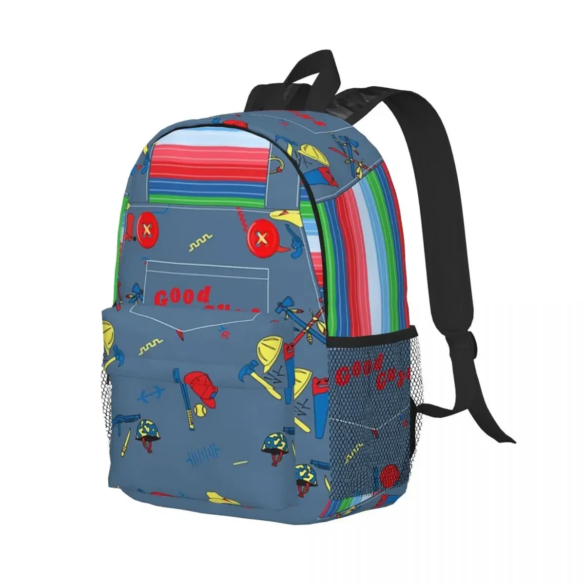 لعبة Good Guys Child's Play Chucky - ملابس الدمية القاتلة حقائب ظهر للأولاد والبنات حقيبة كتب للطلاب حقائب مدرسية حقيبة كتف #6