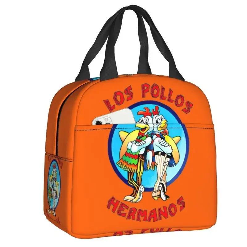 Breaking Bad Lunch Bag Los Pollos Hermanos Cooler Thermal Insulated Bento Box For Women Kids School Beach Camping Food Tote Bags