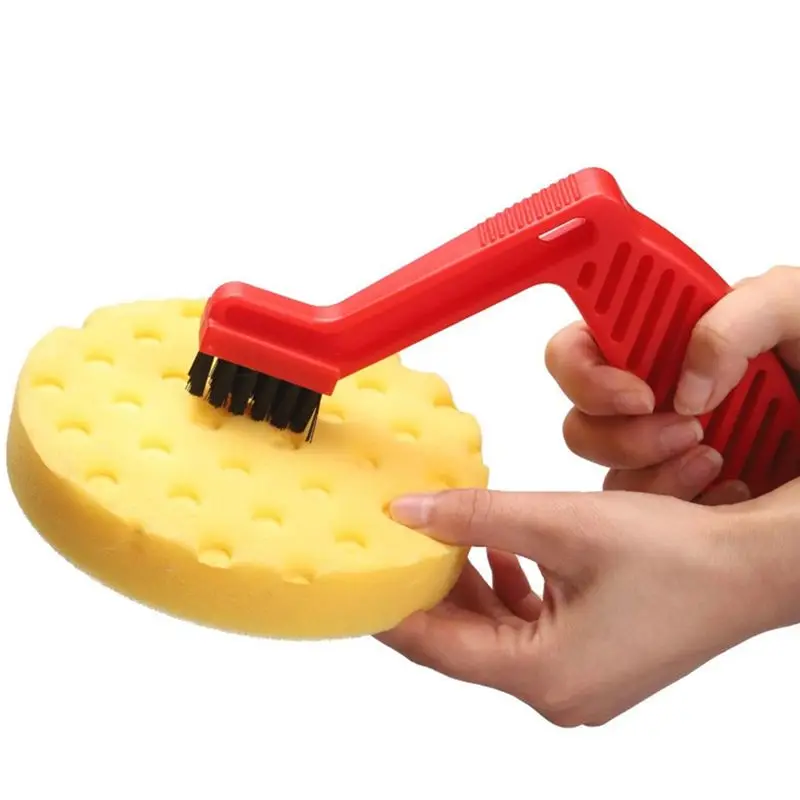 Polishing Pad Conditioning Brush Spare Parts Polishing Spur Tool Set,Wool Buffing Pad Cleaning Spur Tool+ Foam Pad Brush-A54R