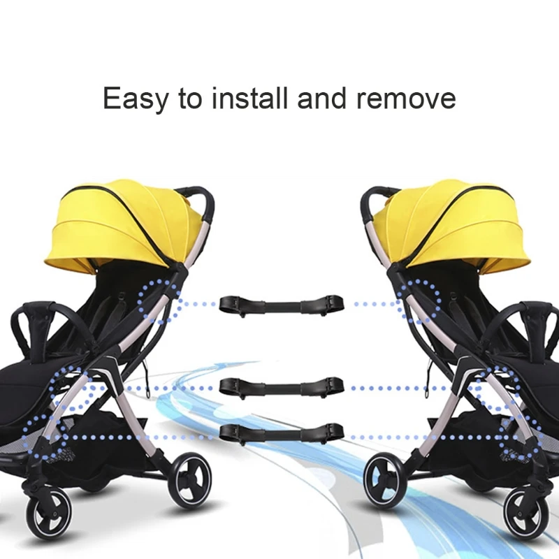 3Pcs Twin Baby Stroller Connector Universal Joints Infant Cart Strap Linker Hook