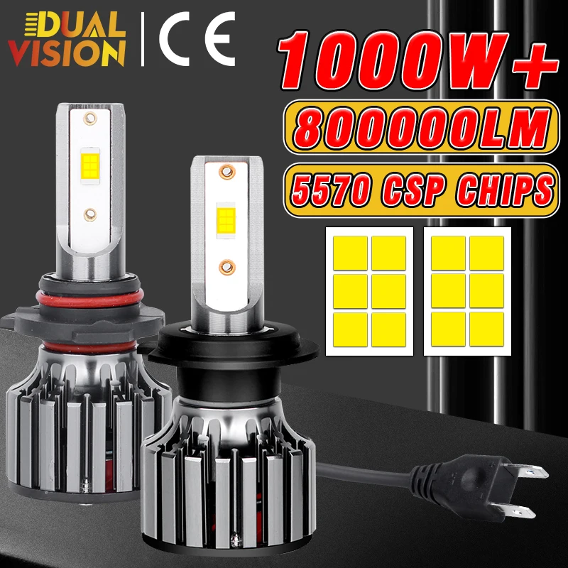 

H7 H4 Led Car Headlight Bulbs 9012 HIR2 Canbus Lamp HB2 9003 H1 9005 9006 HB4 HB3 H11 H8 Fog Lights 6000K White 12V Turbo Lamps