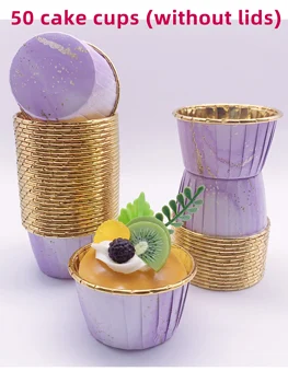 50pcs Baking Cups, Disposable Cupcake Cups, Heat-Resistant Paper Cupcake, Baking Tool,…