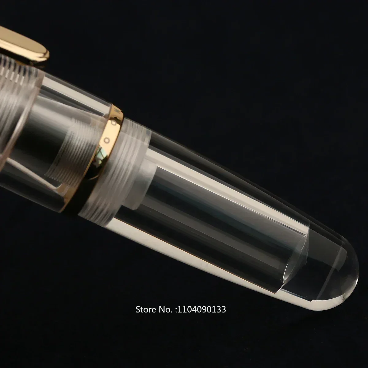 MAJOHN  Q1 Mini Acrylic Fountain Pen Transparent Portable Ink Pen Iridium EF/F Nib Palm Short Writing Set for Travel