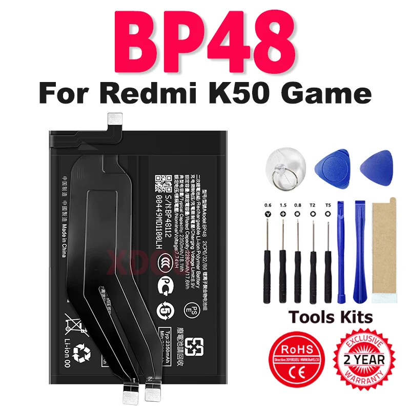 

Brand-New Battery BP48 For Xiaomi K50 Game / Poco F4 GT Battery Batteries + Free Tools