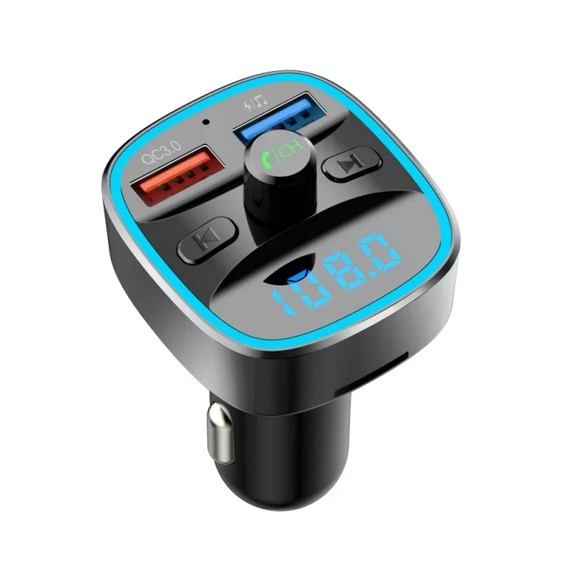 

Car Mp3 Player Bluetooth 5.0 Fm Transmitter Wireless Audio Music Receiver QC 3.0 Chargers Hands Free Phone for USB Drive TF Card