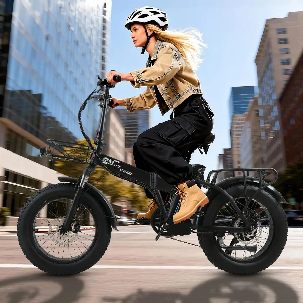 

Электровелосипед Cmacewheel GW20 складной, пиковая мощность 950 Вт, аккумулятор 48В18Ач, 20-дюймовые шины X 4.0 дюйма, передняя корзина в комплекте