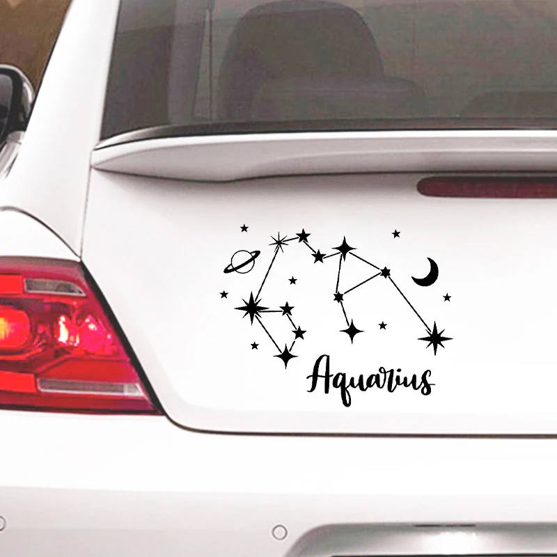 

Star Zodiac Constellation Vinyl Sticker Car Window Decor, Horoscope Zodiac Sign Laptop Decals for Apple Pro/Air Decoration