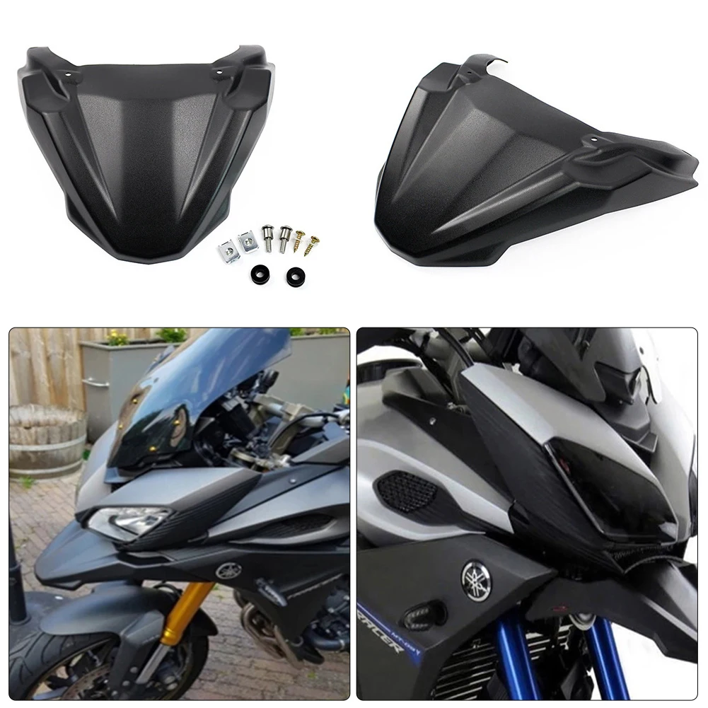 Motorcycle Front Wheel Fender For Yamaha MT-09 FJ09 MT09 Tracer 900 GT 2015-2020 Beak Nose Cone Extension Cover Exterior Black