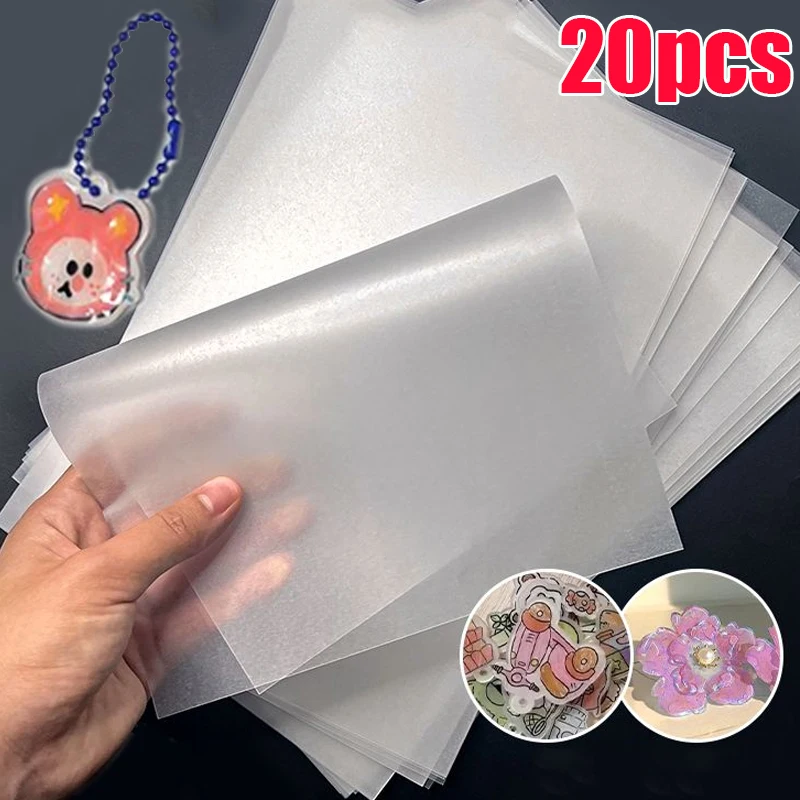 

5/20pcs Shrink Art Paper Clear Heat Shrinkable Sheet for DIY Crafts Jewelry Making Keychain Supplies Kids Adults DIY Accessories