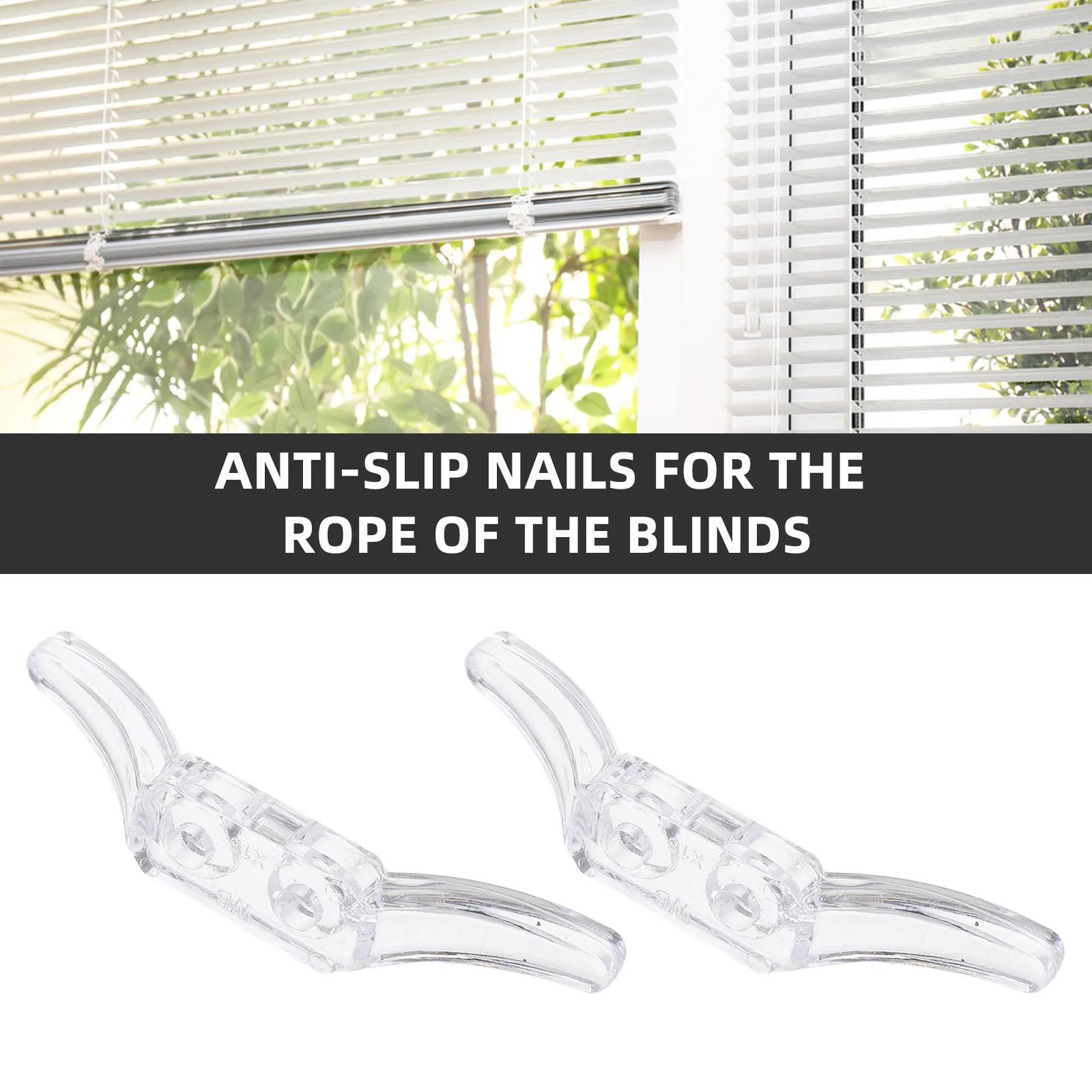

16Pcs Blind Rope Cleat Hooks Safety Cord Holders Window Cord Wrapers Curtain Retainers Accessories for Blinds String Winder