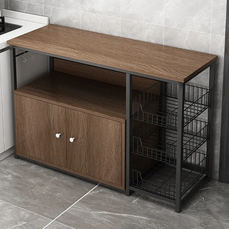 

Side cabinet Kitchen Multifunctional floor rack Multi-layer microwave oven Pot storage Wall cabinet Household cabinet