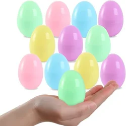 5pcs Fillable Easter Eggs Color Plastic Open Eggshell Candy Packing Box Easter Party Home Decoration Hunt Game Favor Kids Gift