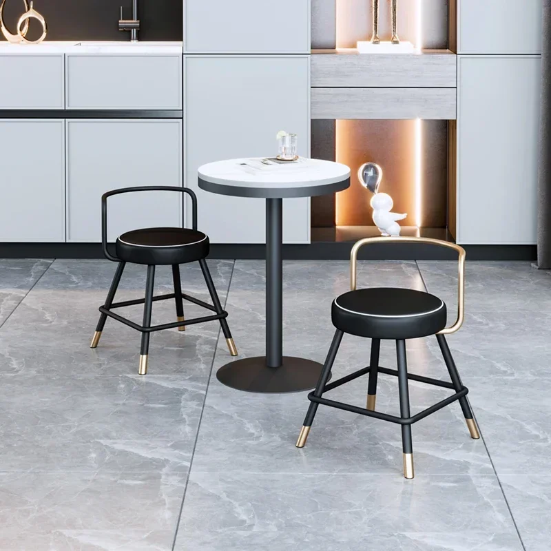 مقصف منصة مشروبات كرسي فاخر إطار معدني منجد فو الجلود الأمريكية الخفيفة الكبار عالية البراز لجزيرة المطبخ