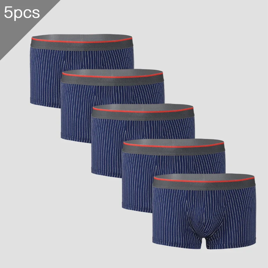 

5 шт. мужского нижнего белья, трусы из чистого хлопка, для подростков, короткие трусы больших размеров, летние тонкие трусы.